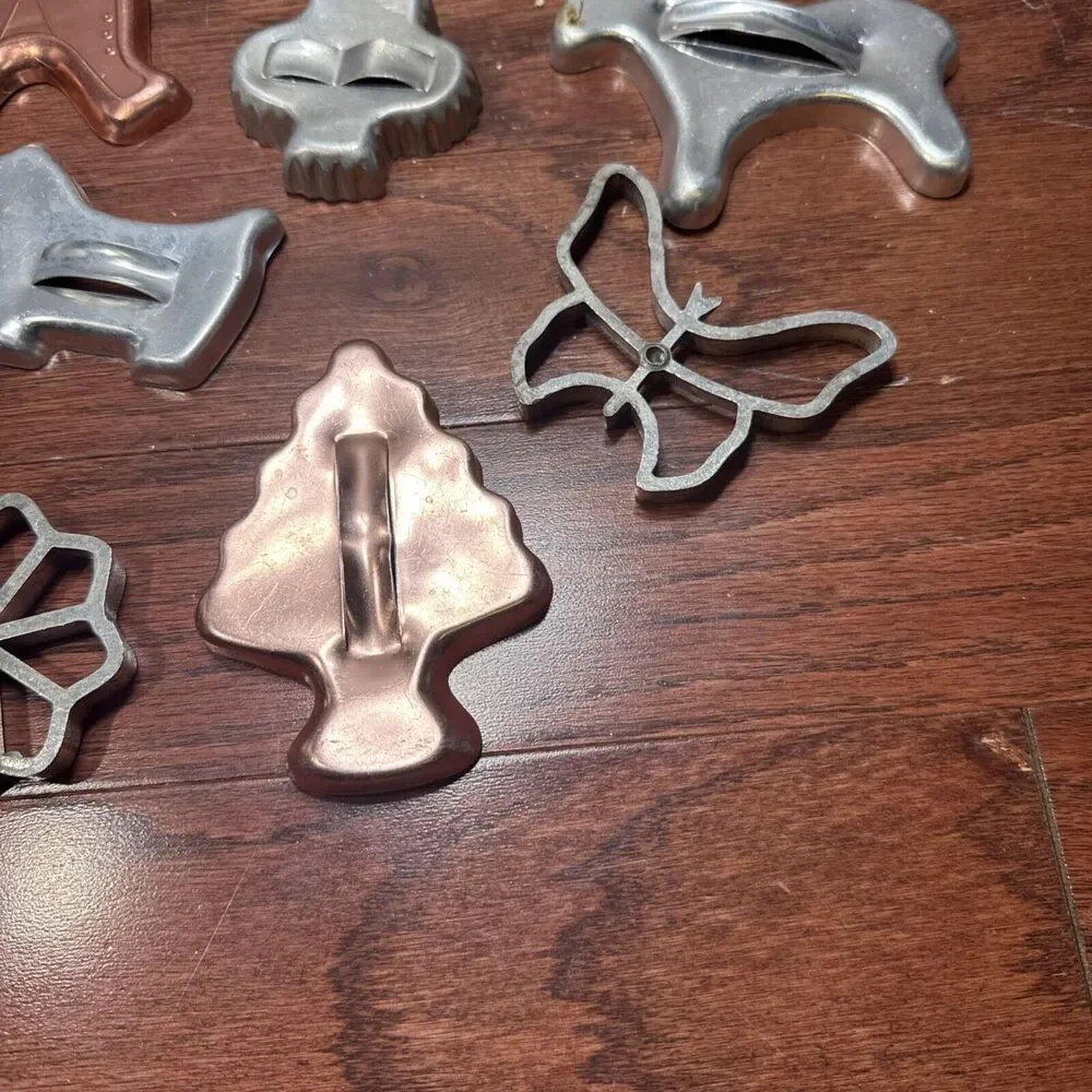 Vintage Tin and Copper Cookie Cutter Lot